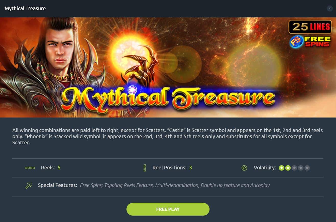 mythical treasure online slot